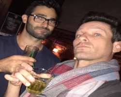 Tyler Hoechlin consuming alcohol